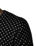 Dolce & Gabbana Black Polka Dot Crew Neck Pullover Sweater