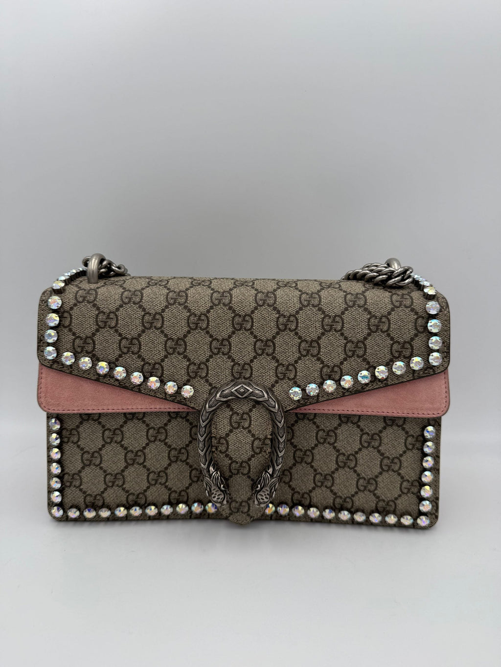 GUCCI DIONYSUS GG Supreme with Diamantes Handbag
