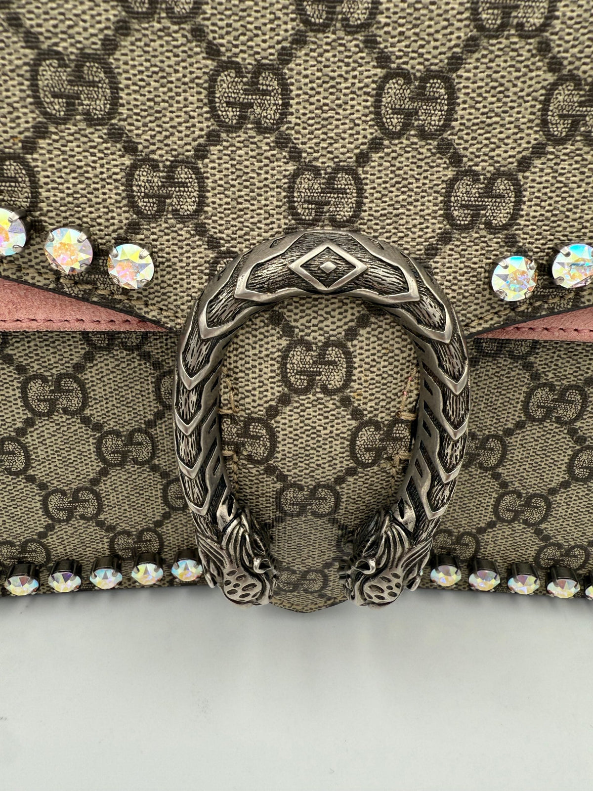 GUCCI DIONYSUS GG Supreme with Diamantes Handbag