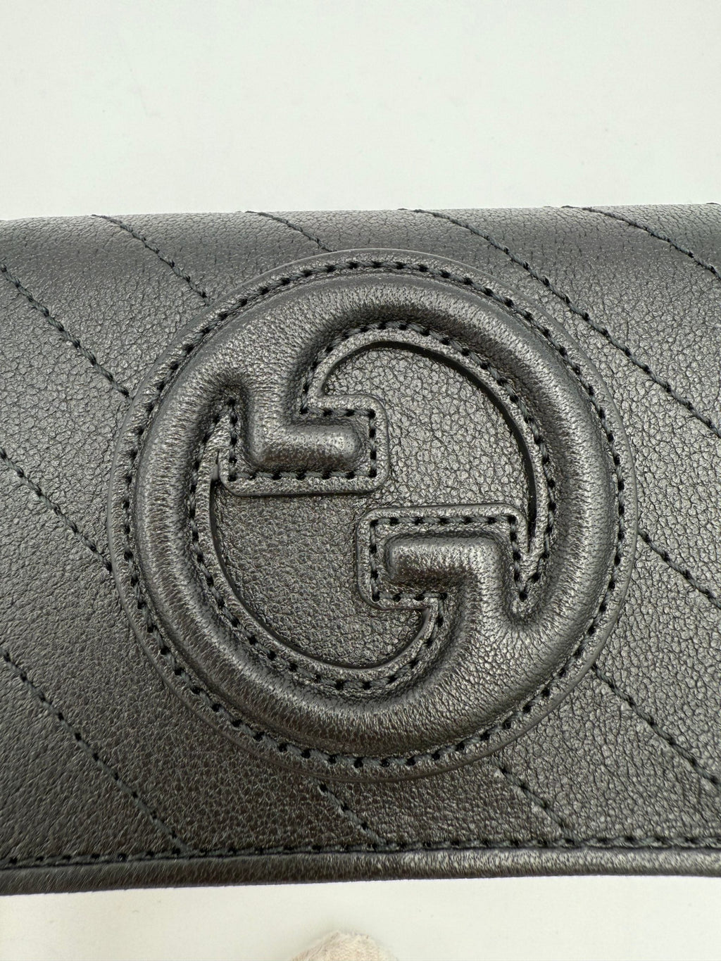 GUCCI GG BLONDIE Black Compact Wallet