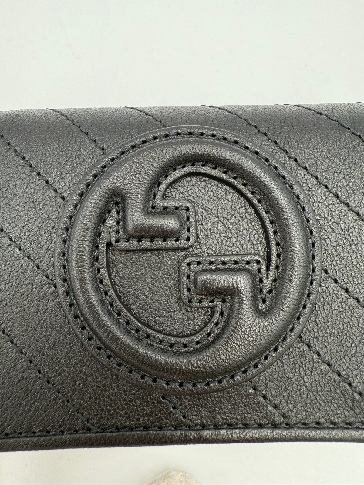 GUCCI GG BLONDIE Black Compact Wallet