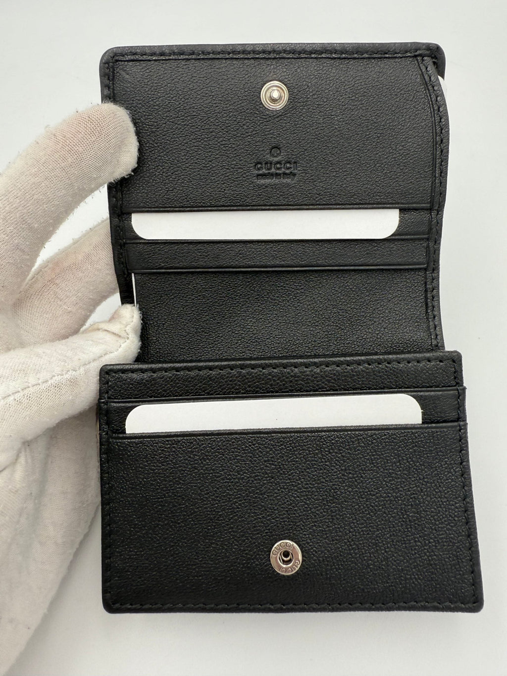GUCCI GG BLONDIE Black Compact Wallet