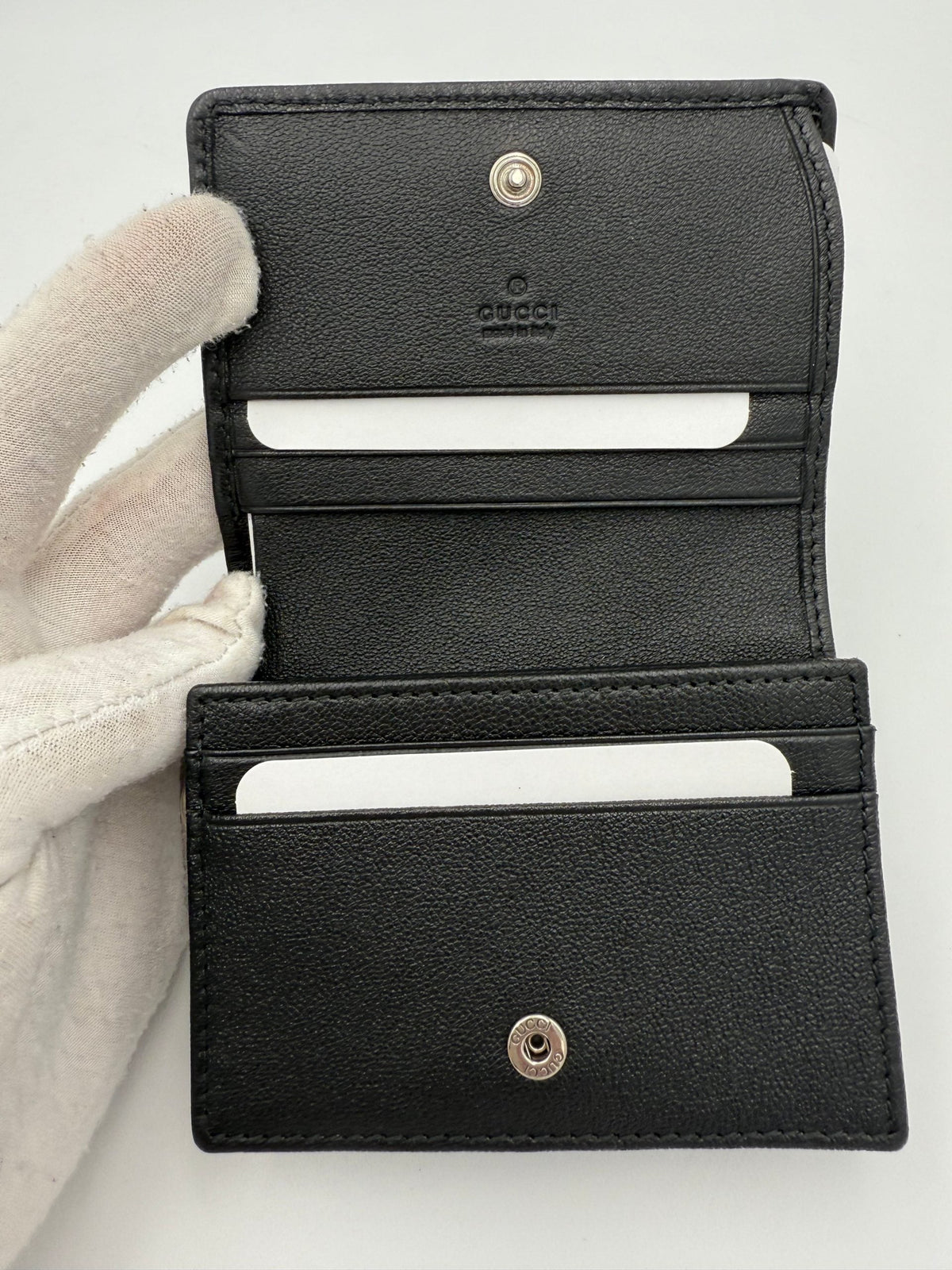 GUCCI GG BLONDIE Black Compact Wallet