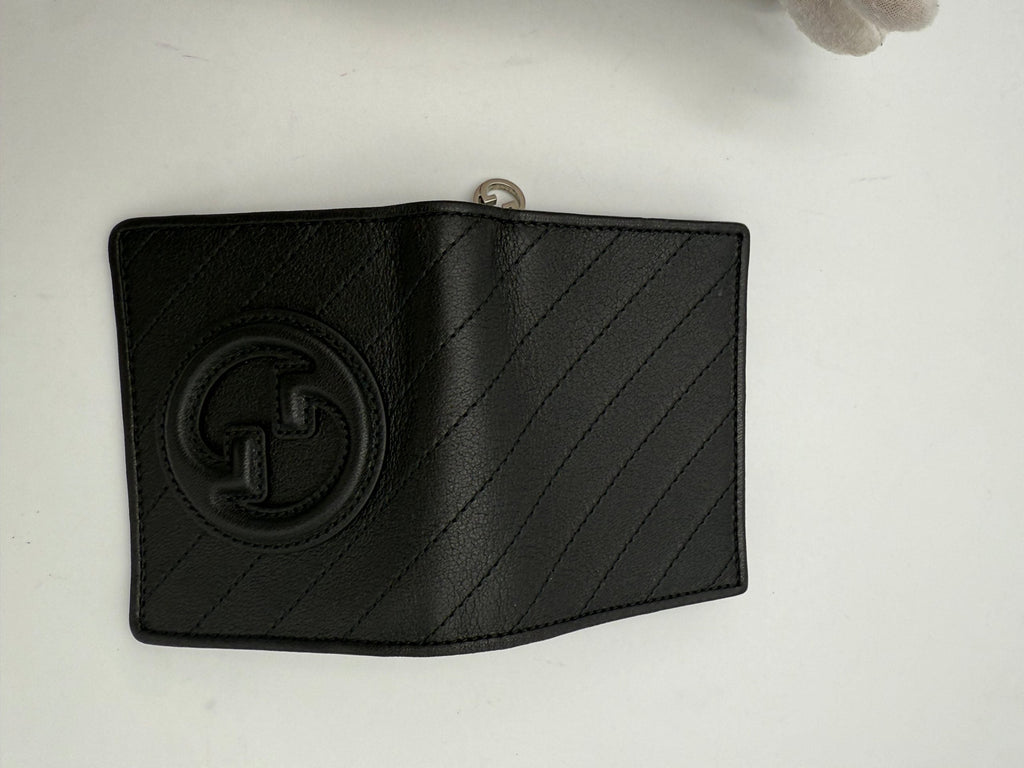GUCCI GG BLONDIE Black Compact Wallet