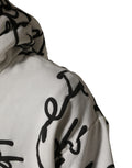 Dolce & Gabbana White Script Logo Print Cotton Sweatshirt Sweater