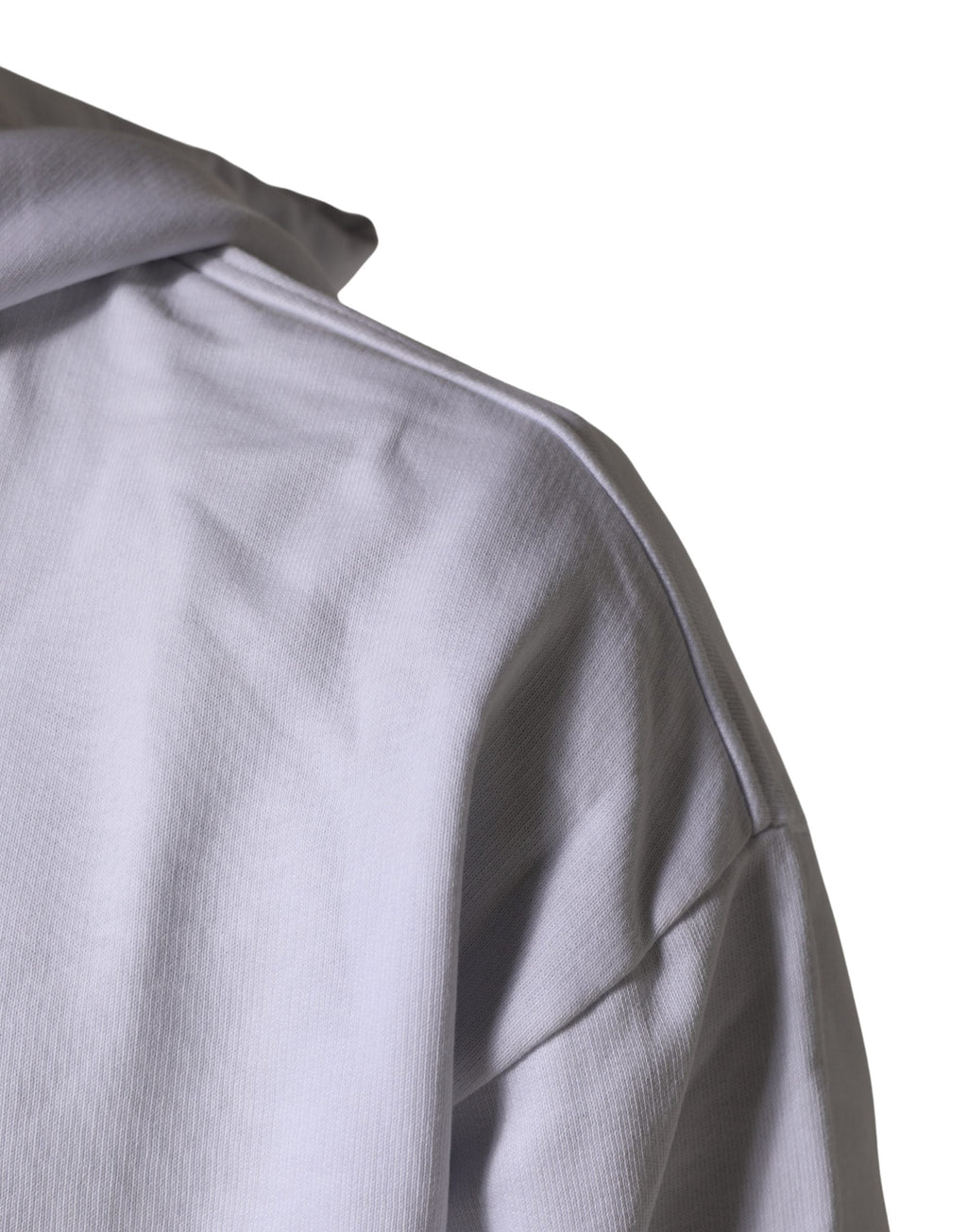 Dolce & Gabbana White Logo Print Cotton Hooded Sweatshirt Sweater