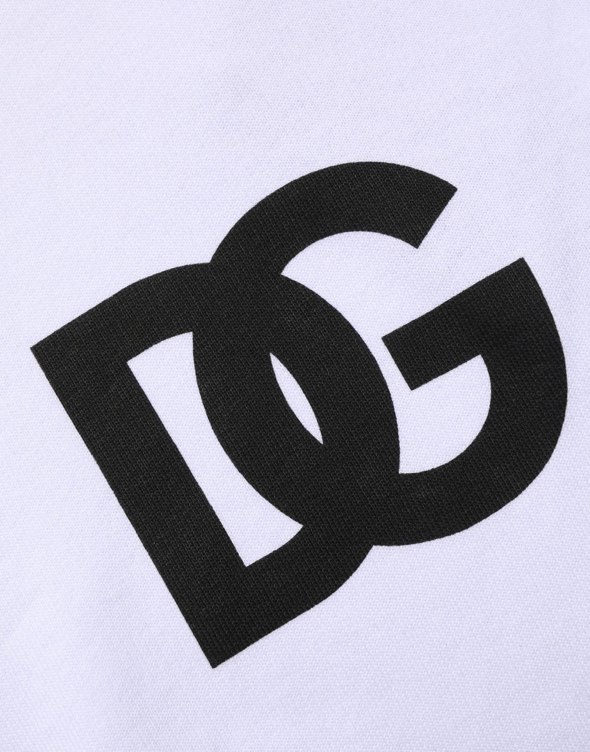 Dolce & Gabbana White Logo Print Cotton Hooded Sweatshirt Sweater