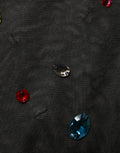 Dolce & Gabbana Black Crystal Embellished TurtleNeck Sweater