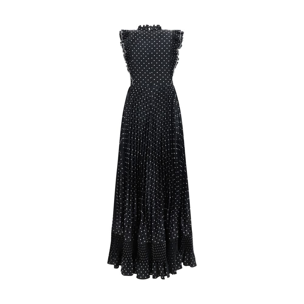 Self-Portrait Black Polyester Casual Dress