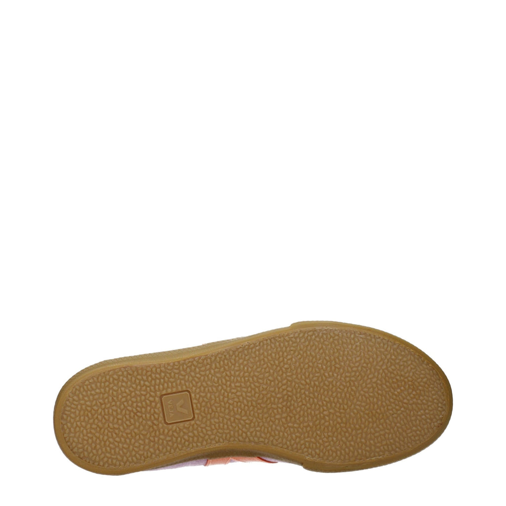 Veja Pink Leather Low Top Sneakers