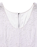 Dolce & Gabbana White Floral Lace Sleeveless Midi Dress