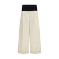 Darkpark Beige Cotton Casual Pants