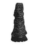 Dolce & Gabbana Black Logo Print Lace Up Snow Boots Shoes