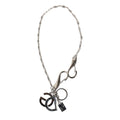 Dolce & Gabbana Silver Tone DG Logo Keychain Key Holder Bag Charm Keyring