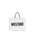 Moschino White Calf Leather Bos Taurus Shoulder Bag