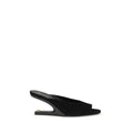 Balmain Black Calf Leather Bos Taurus Mules