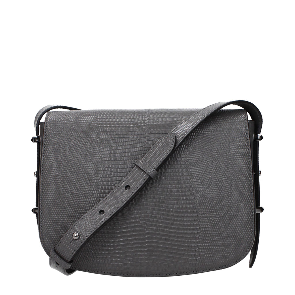 Jimmy Choo Gray Leather Crossbody Bag