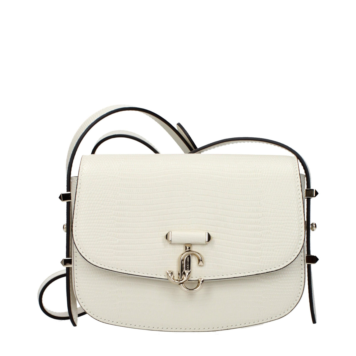 Jimmy Choo White Leather Shoulder Bag