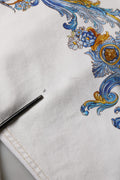 Versace Jeans Couture White Floral Print Skinny Denim Jeans