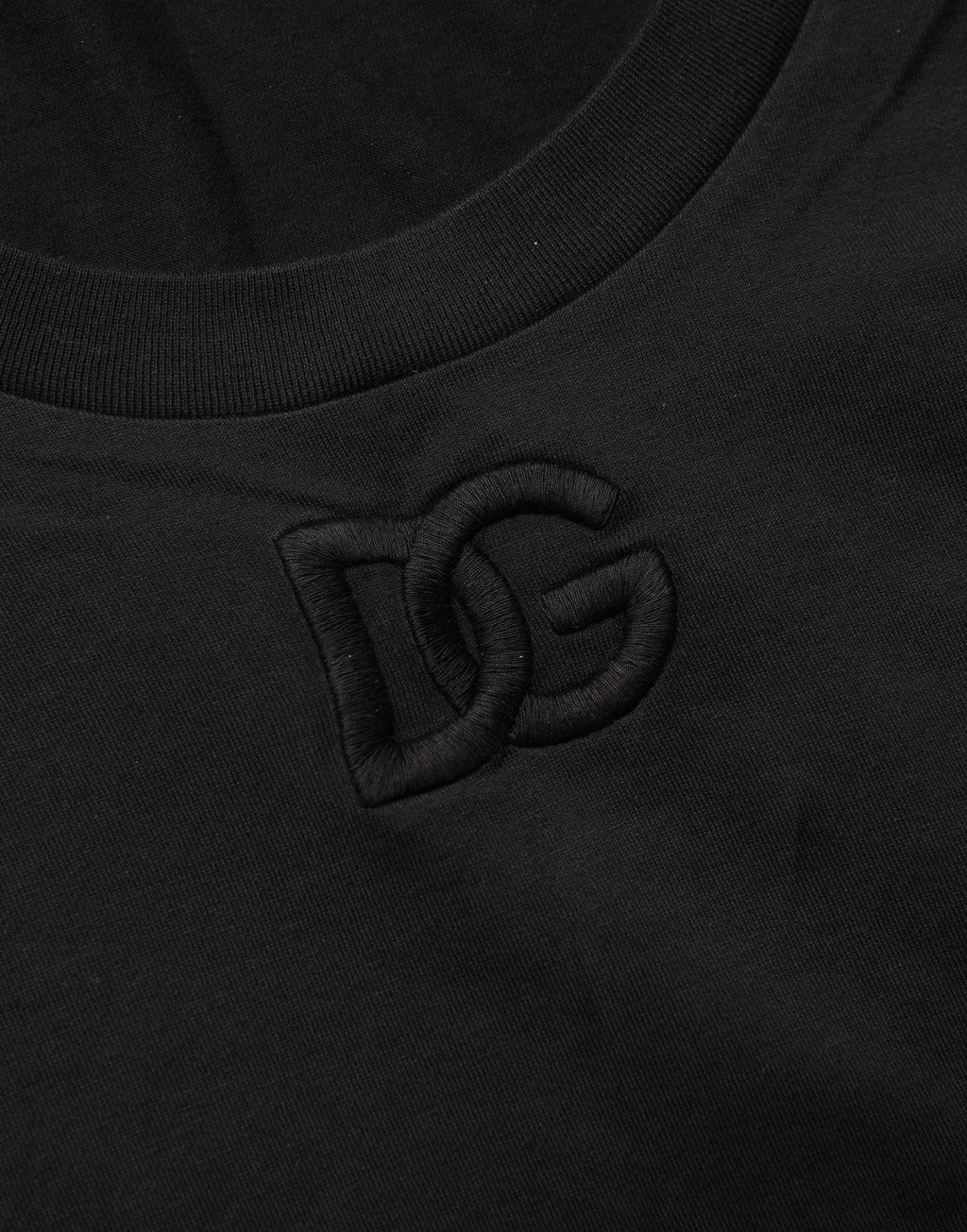 Dolce & Gabbana Black Cotton Short-Sleeve Crew Neck T-shirt