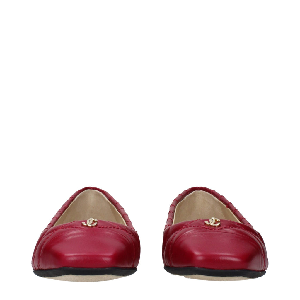 Jimmy Choo Pink Leather Ballet Flats