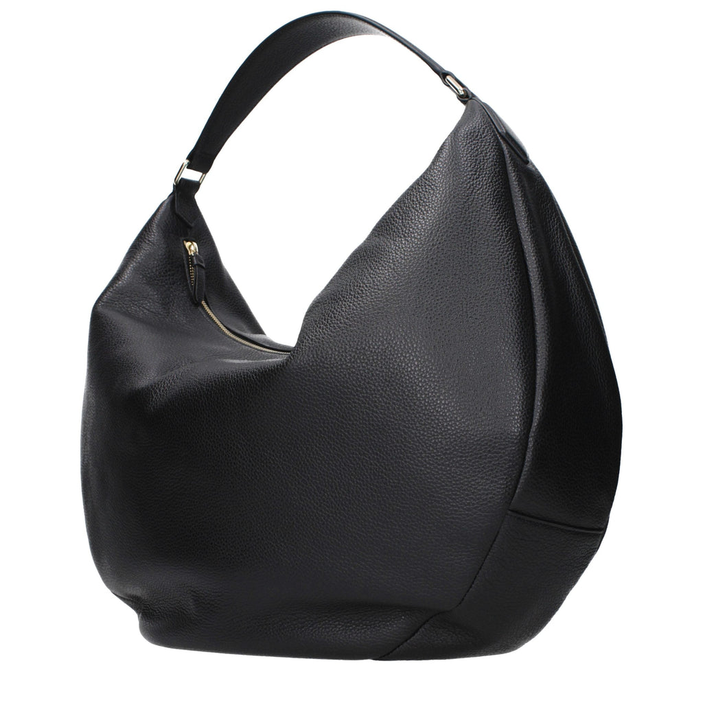 Jimmy Choo Black Leather Shoulder Bag