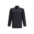 Deperlu Black Linen Dress Shirt