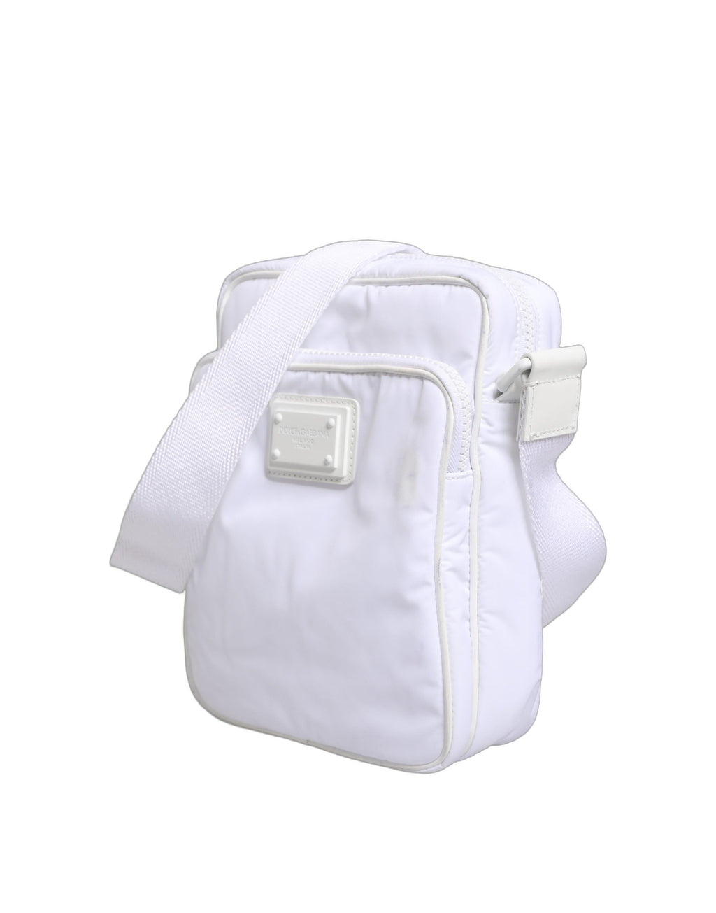 Dolce & Gabbana White Logo Plaque Crossbody Shoulder Borse Men Bag