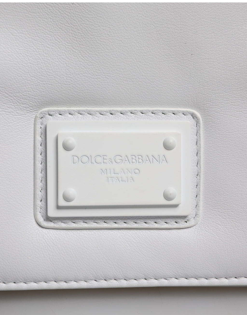 Dolce & Gabbana White Logo Plaque Crossbody Shoulder Borse Women Bag