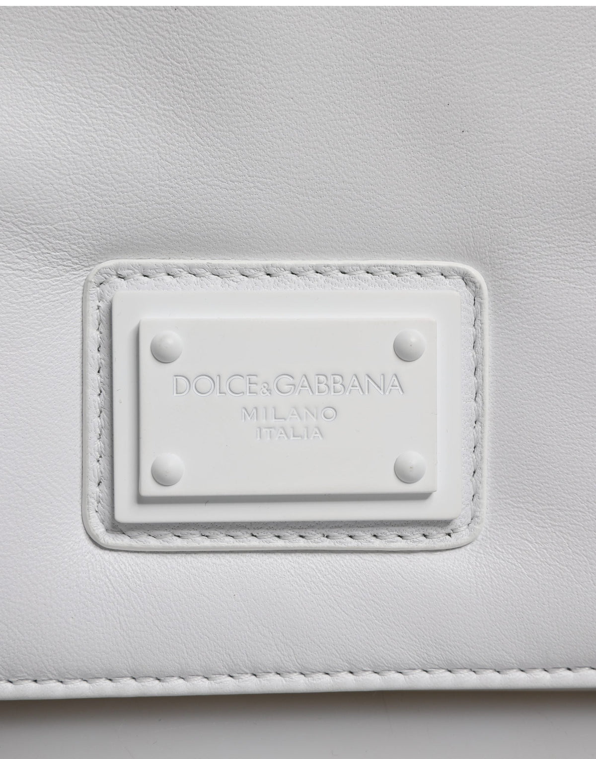 Dolce & Gabbana White Logo Plaque Crossbody Shoulder Borse Women Bag