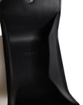 Dolce & Gabbana Black Calfskin Leather Logo Print Bifold CoinPurse Wallet