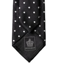Dolce & Gabbana Black White Polka Dots Silk Adjustable Men Necktie Tie