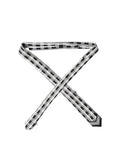 Dolce & Gabbana Black White Abstract Silk Adjustable Men Tied Necktie Tie