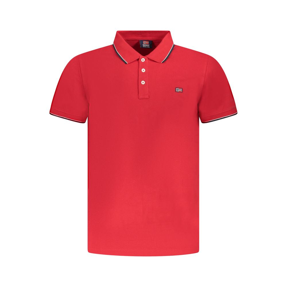 Red Cotton Men Polo