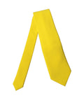 Dolce & Gabbana Yellow Solid Polyester Adjustable Women Tied Necktie Tie