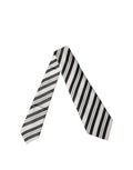Dolce & Gabbana Black White Stripes Silk Adjustable Women Necktie Tie