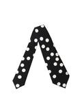 Dolce & Gabbana Black White Polka Dot Silk Adjustable Women Necktie Tie