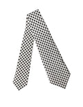 Dolce & Gabbana White Black Polka Dot Silk Adjustable Women Necktie Tie