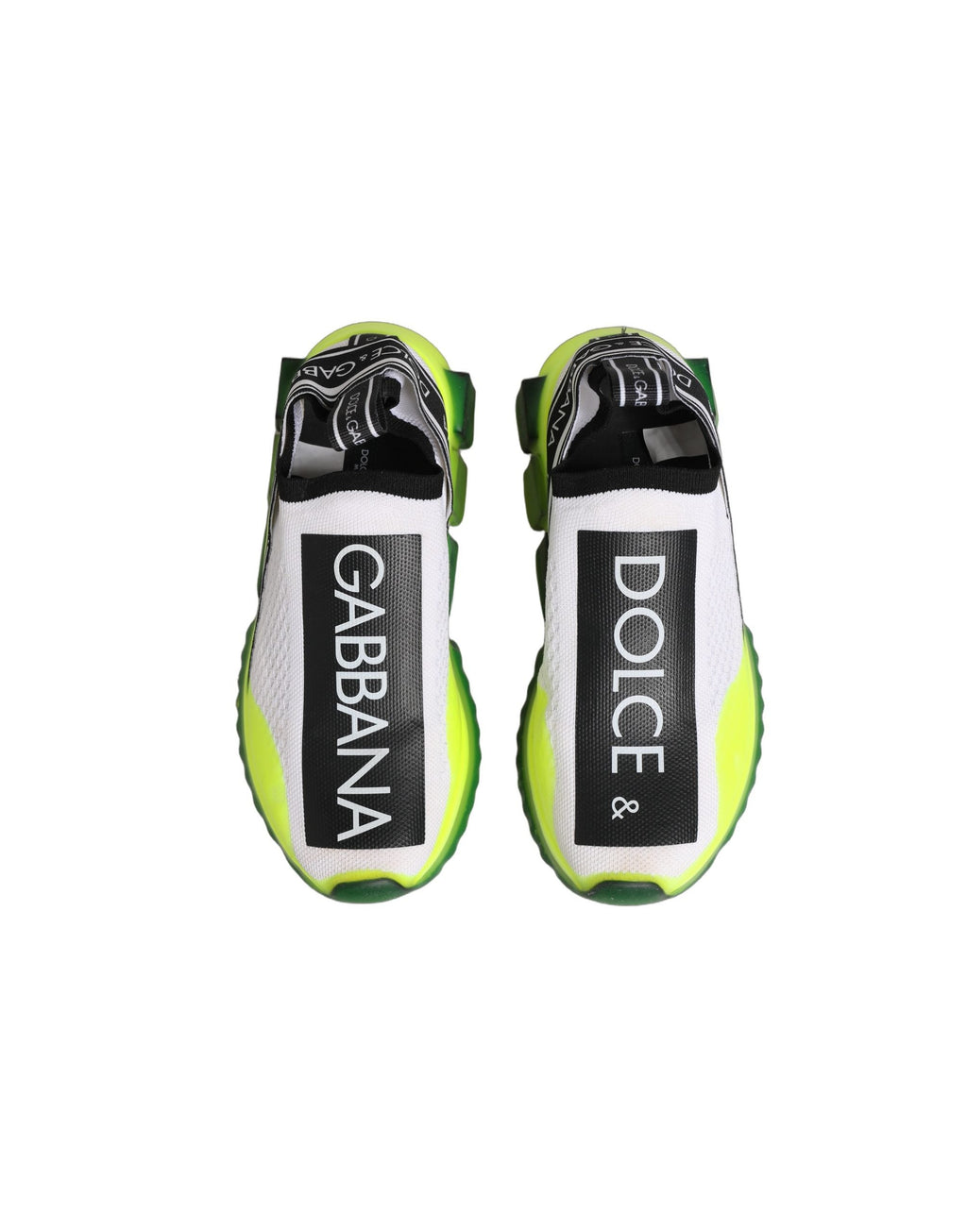 Dolce & Gabbana White Black Slip On Sorrento Sneakers Shoes