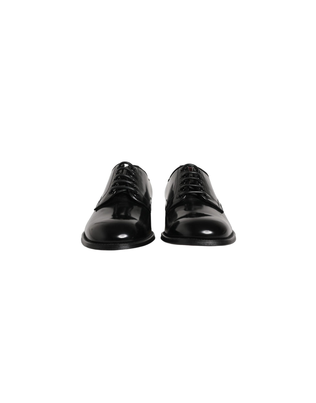 Dolce & Gabbana Black Calfskin Leather Derby Men Dress Shoes