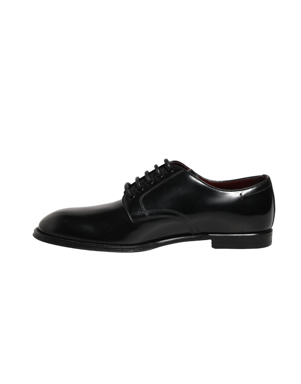 Dolce & Gabbana Black Calfskin Leather Derby Men Dress Shoes