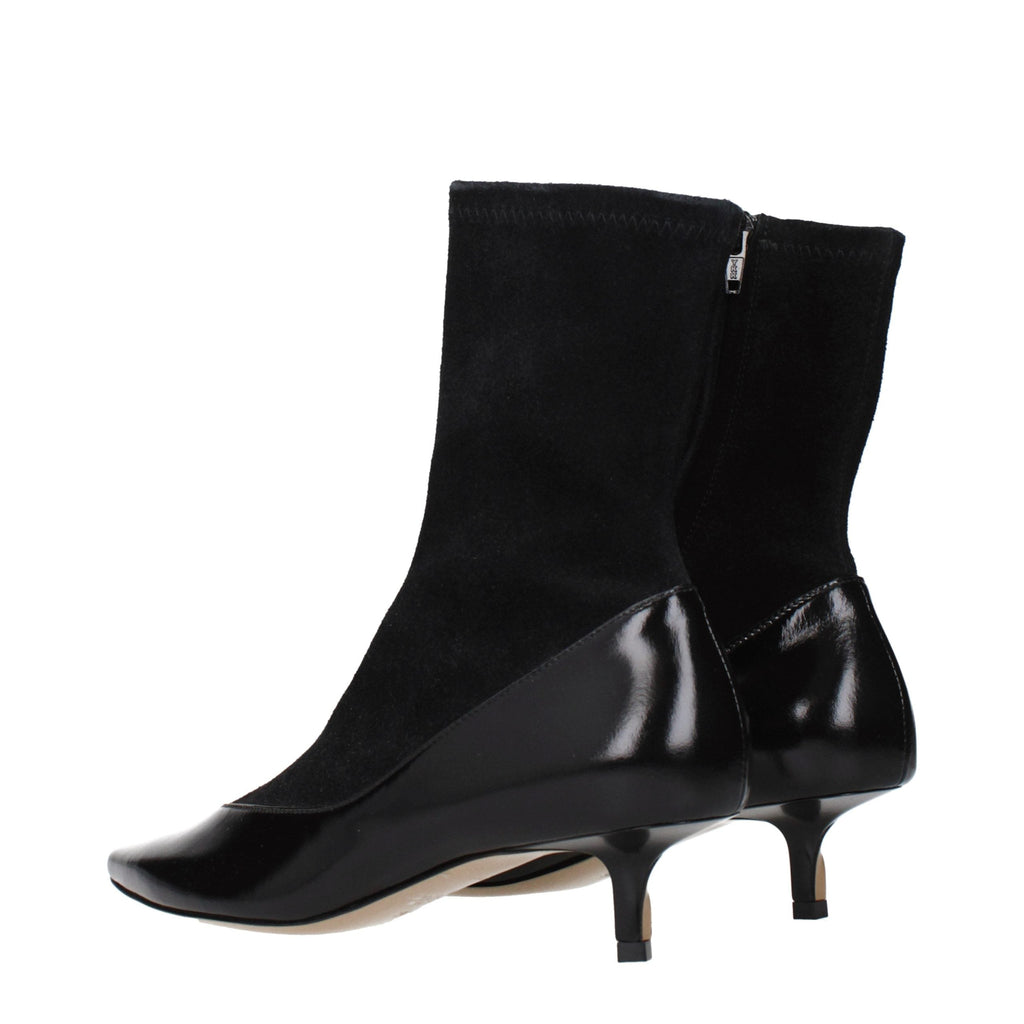 Jacquemus Black Leather Ankle Boots