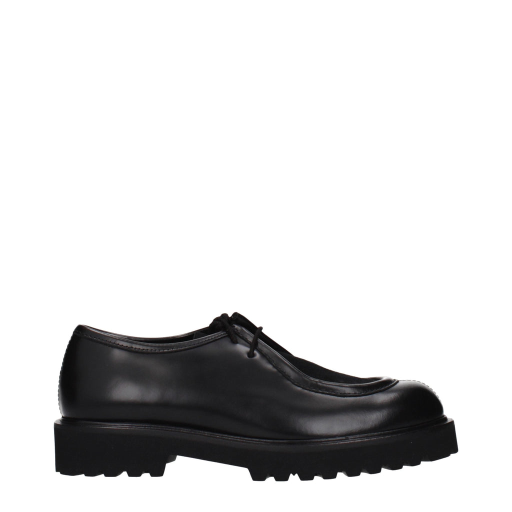 Max Mara Black Leather Oxfords And Derbies