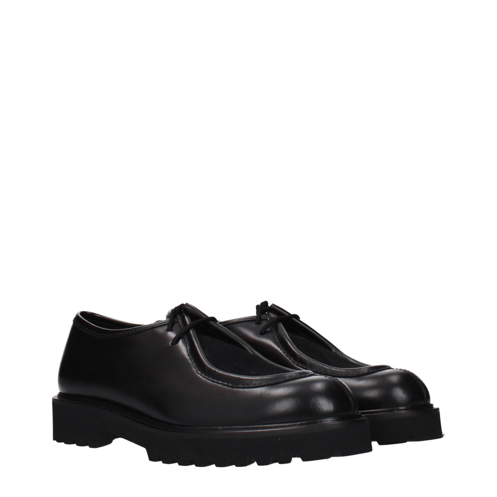 Max Mara Black Leather Oxfords And Derbies
