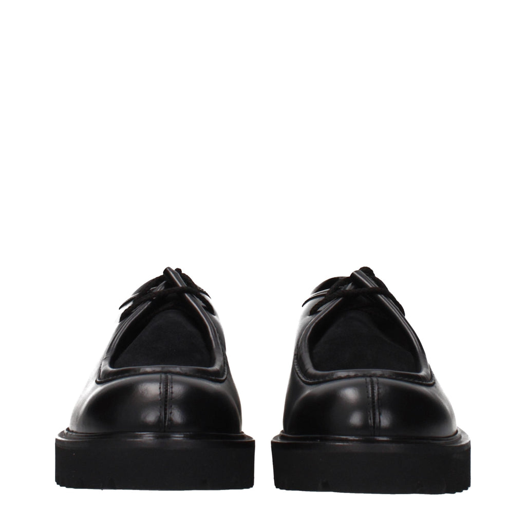 Max Mara Black Leather Oxfords And Derbies
