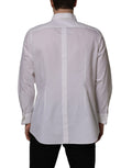 Dolce & Gabbana White Bib Cotton Poplin Dress Formal Shirt