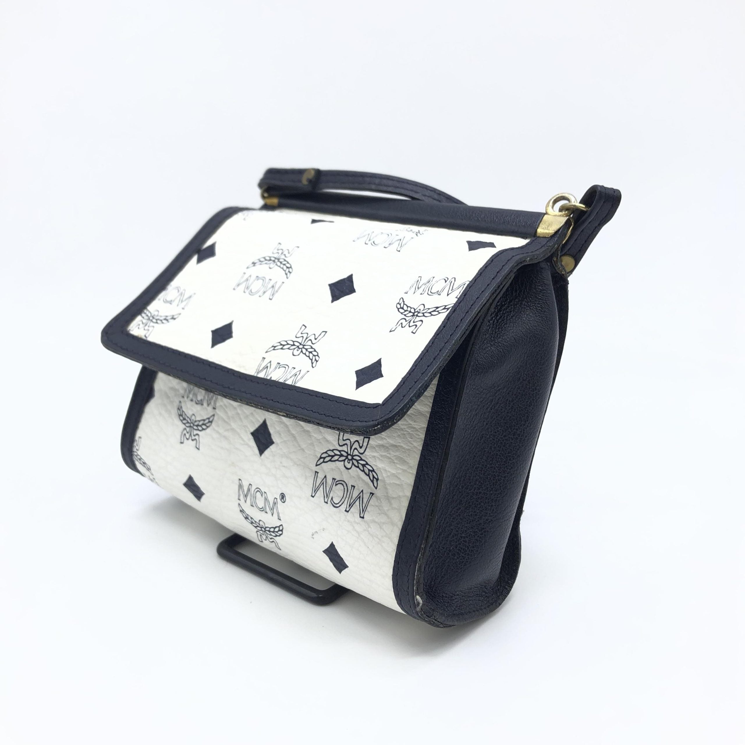 MCM Mini Crossbody Bag White Visetos