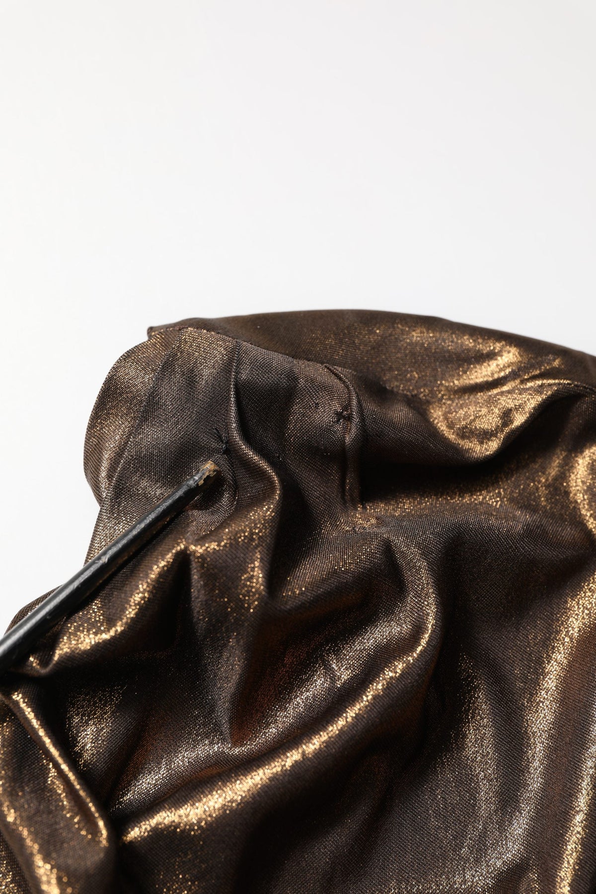 Dolce & Gabbana Bronze Asymmetrical Draping OneShoulder Dress