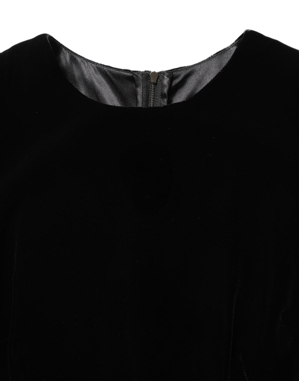 Dolce & Gabbana Black Viscose Velvet Floor Length Gown Dress