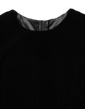 Dolce & Gabbana Black Viscose Velvet Floor Length Gown Dress